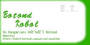 botond kobol business card