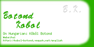 botond kobol business card